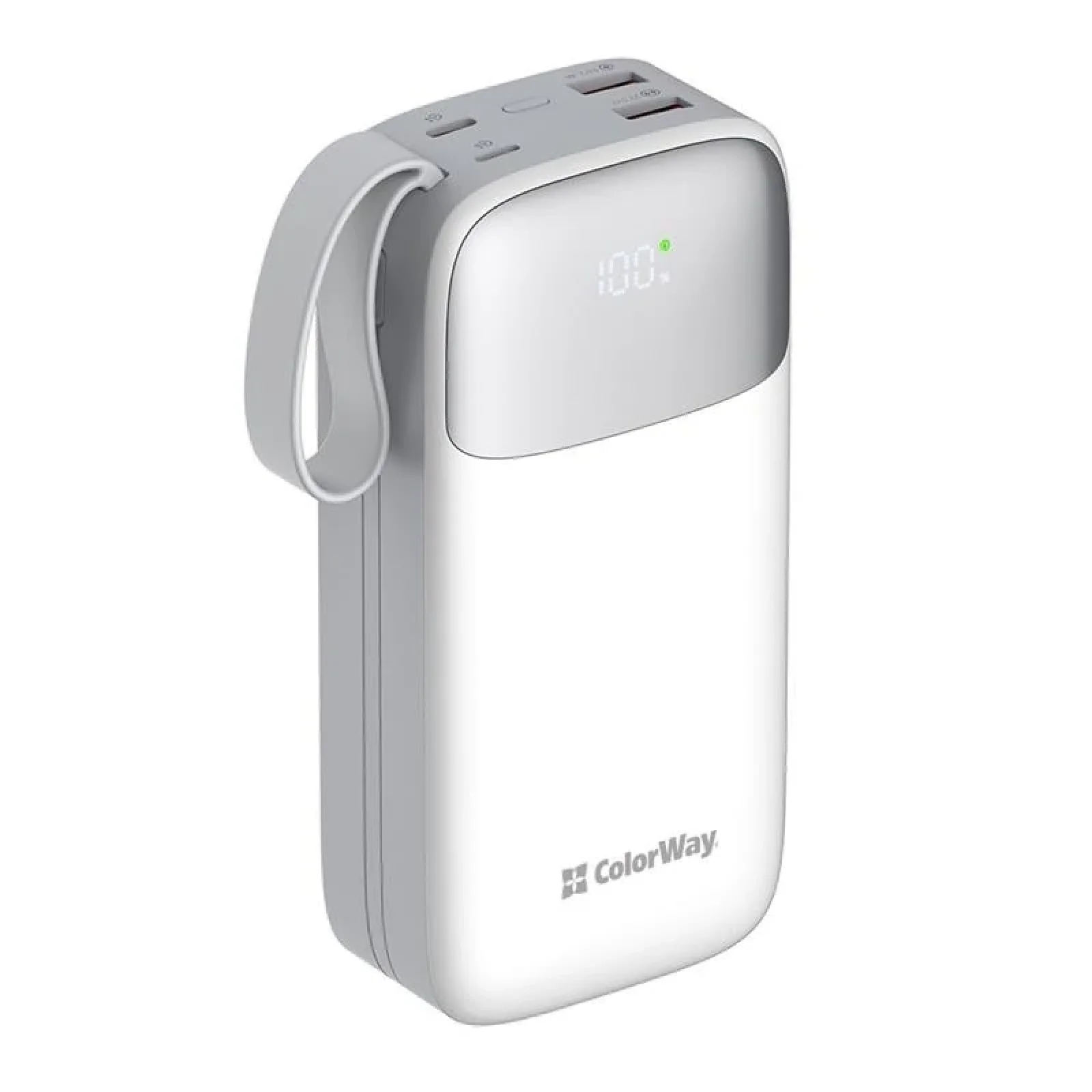 Зовнішній акумулятор ColorWay 30000mAh White (CW-PB300LPA4WT-PDD) UA