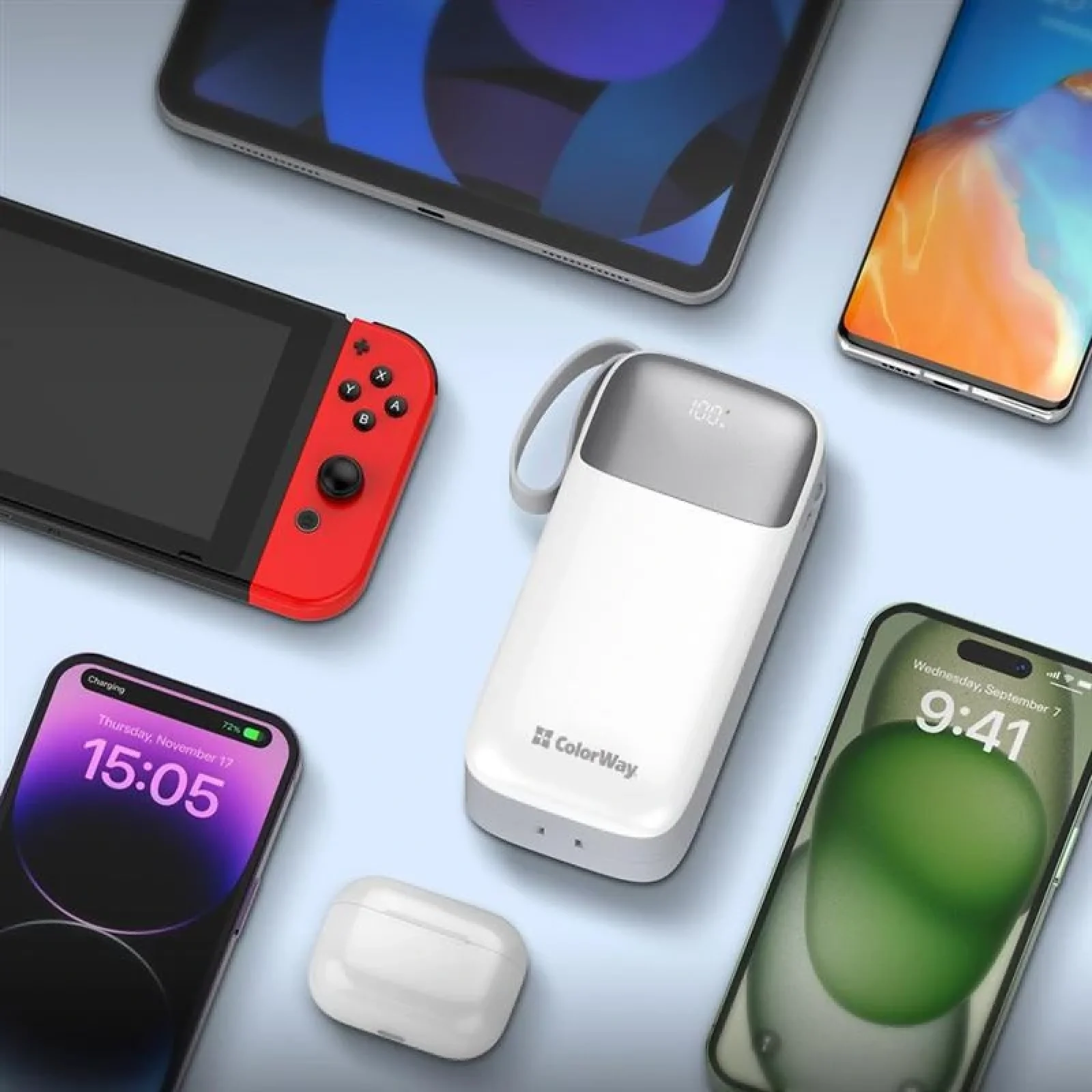 Зовнішній акумулятор ColorWay 30000mAh White (CW-PB300LPA4WT-PDD) UA