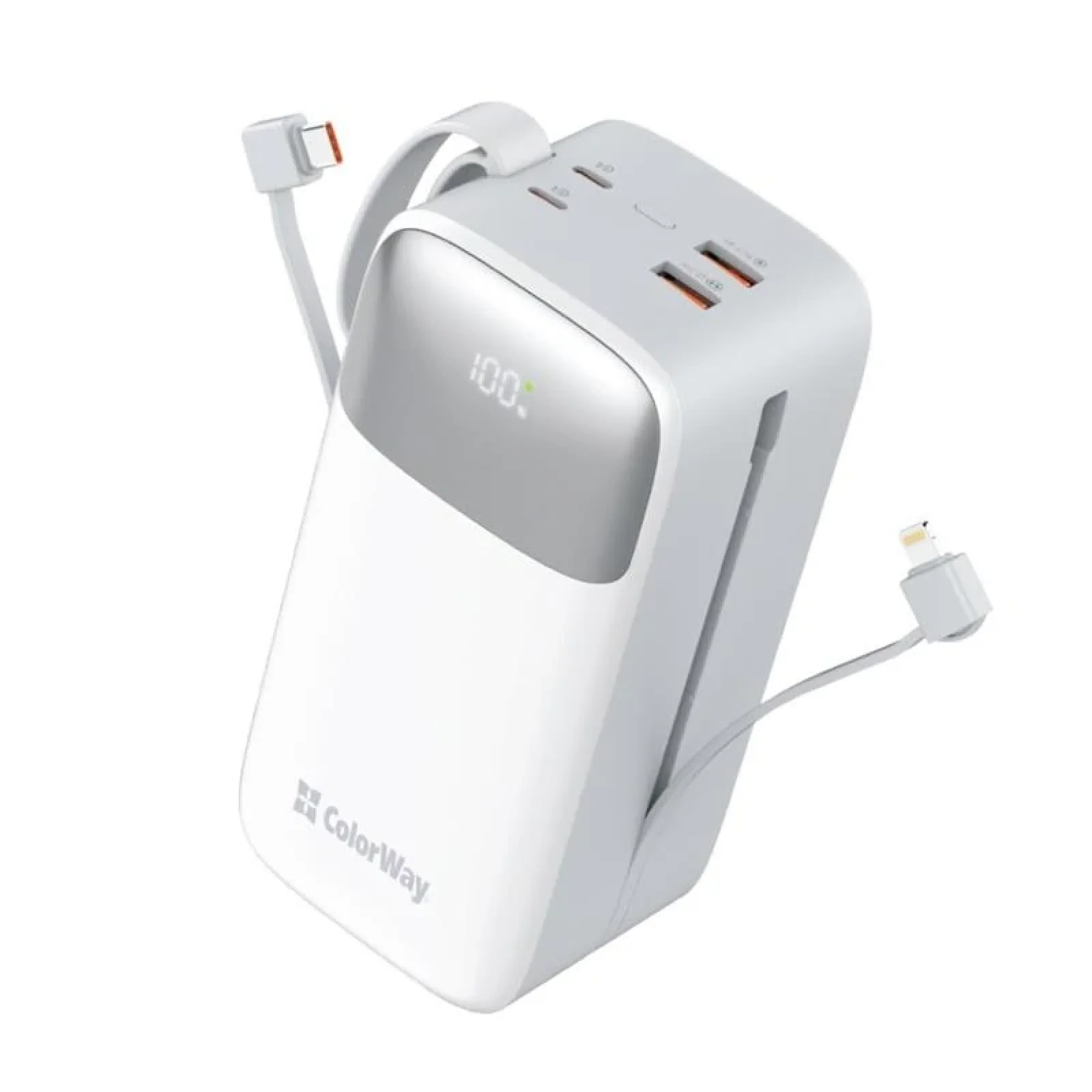 Зовнішній акумулятор ColorWay 50000mAh White (CW-PB500LPA4WT-PDD) UA