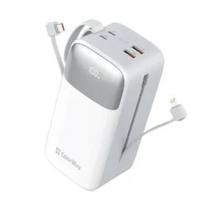 Зовнішній акумулятор ColorWay 50000mAh White (CW-PB500LPA4WT-PDD) UA