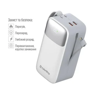 Зовнішній акумулятор ColorWay 50000mAh White (CW-PB500LPA4WT-PDD) UA