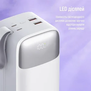 Зовнішній акумулятор ColorWay 50000mAh White (CW-PB500LPA4WT-PDD) UA