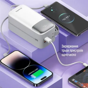 Зовнішній акумулятор ColorWay 50000mAh White (CW-PB500LPA4WT-PDD) UA