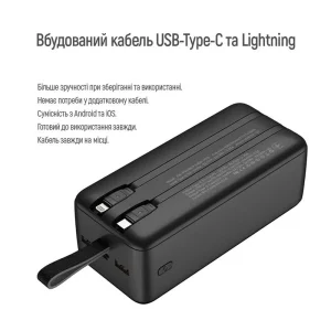 Зовнішній акумулятор ColorWay Powerful 40000mAh Black (CW-PB400LPA4BK-PDD) UA