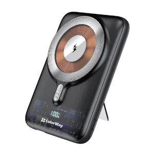 Зовнішній акумулятор ColorWay 15W MagSafe 10000mAh Black (CW-PB100LPA3BK-WPDD) UA