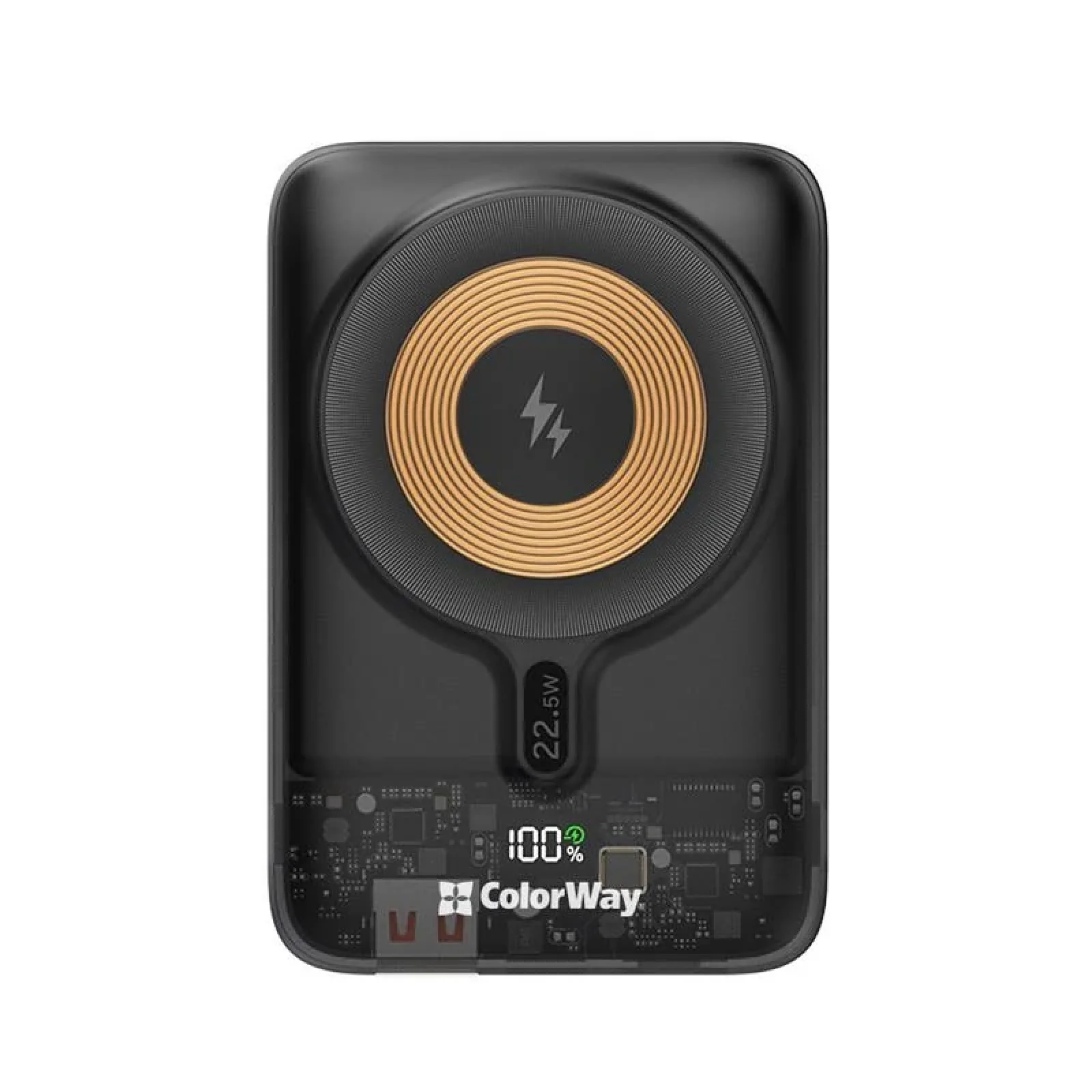 Зовнішній акумулятор ColorWay 15W MagSafe 10000mAh Black (CW-PB100LPA3BK-WPDD) UA