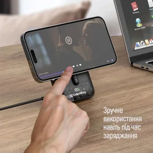 Зовнішній акумулятор ColorWay 15W MagSafe 10000mAh Black (CW-PB100LPA3BK-WPDD) UA