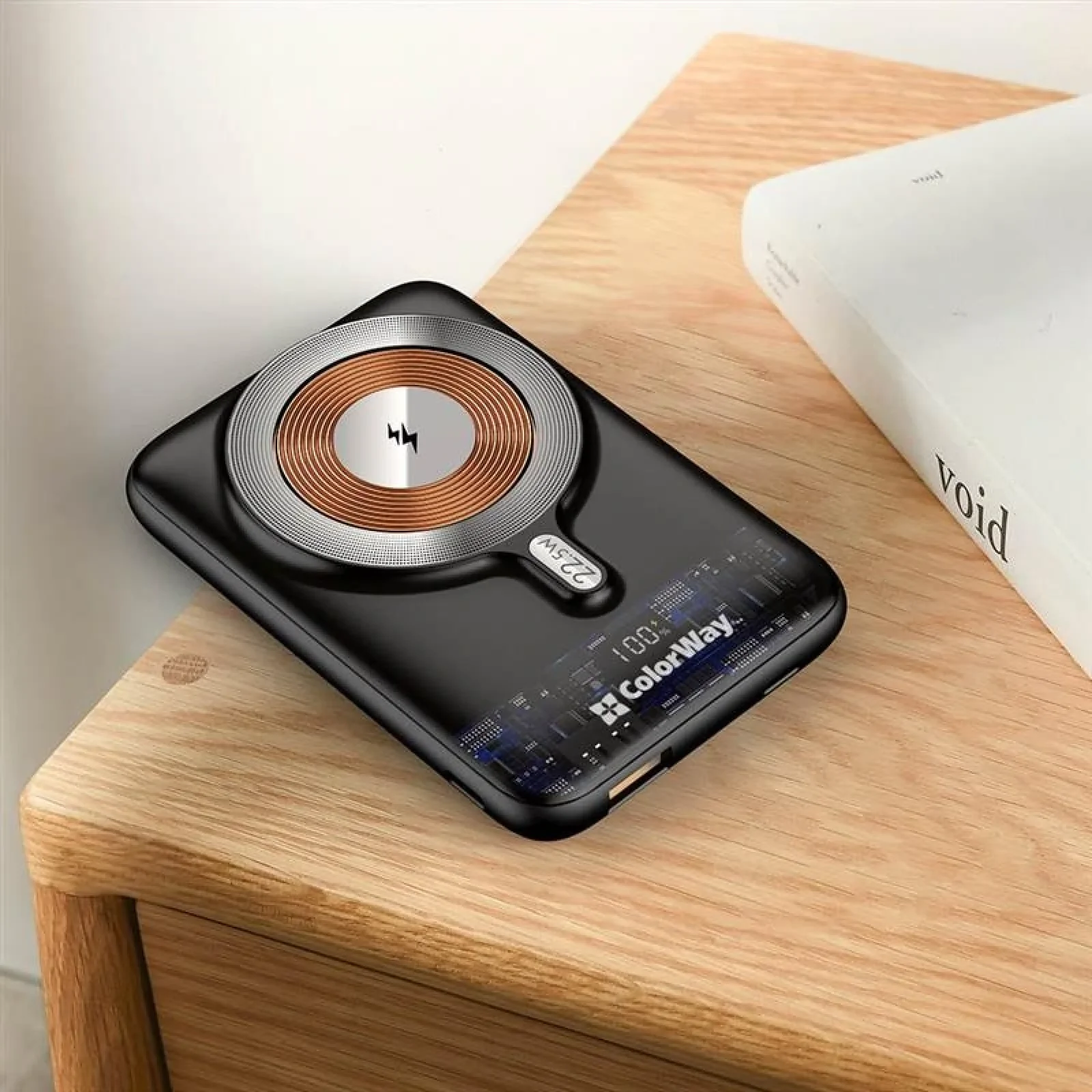 Зовнішній акумулятор ColorWay 15W MagSafe 10000mAh Black (CW-PB100LPA3BK-WPDD) UA