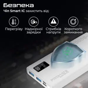 Внешний аккумулятор Promate Bolt-10Pro White 10000mAh, bolt-10pro.white UA