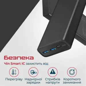 Зовнішній акумулятор Promate Bolt-20 Black 20000mAh, bolt-20.black UA