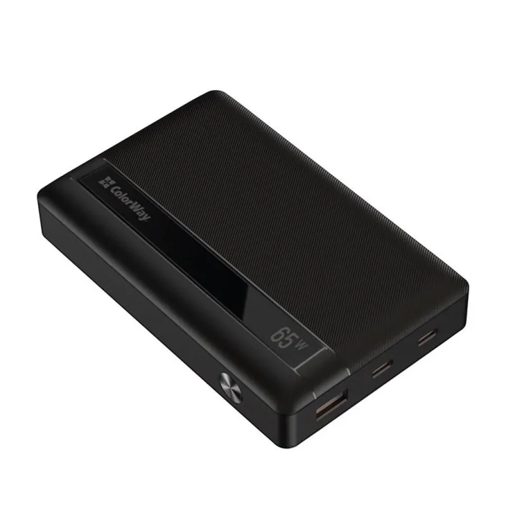 Зовнішній акумулятор ColorWay Powerful 20000mAh Black (CW-PB200LPA3BK-PDD) UA