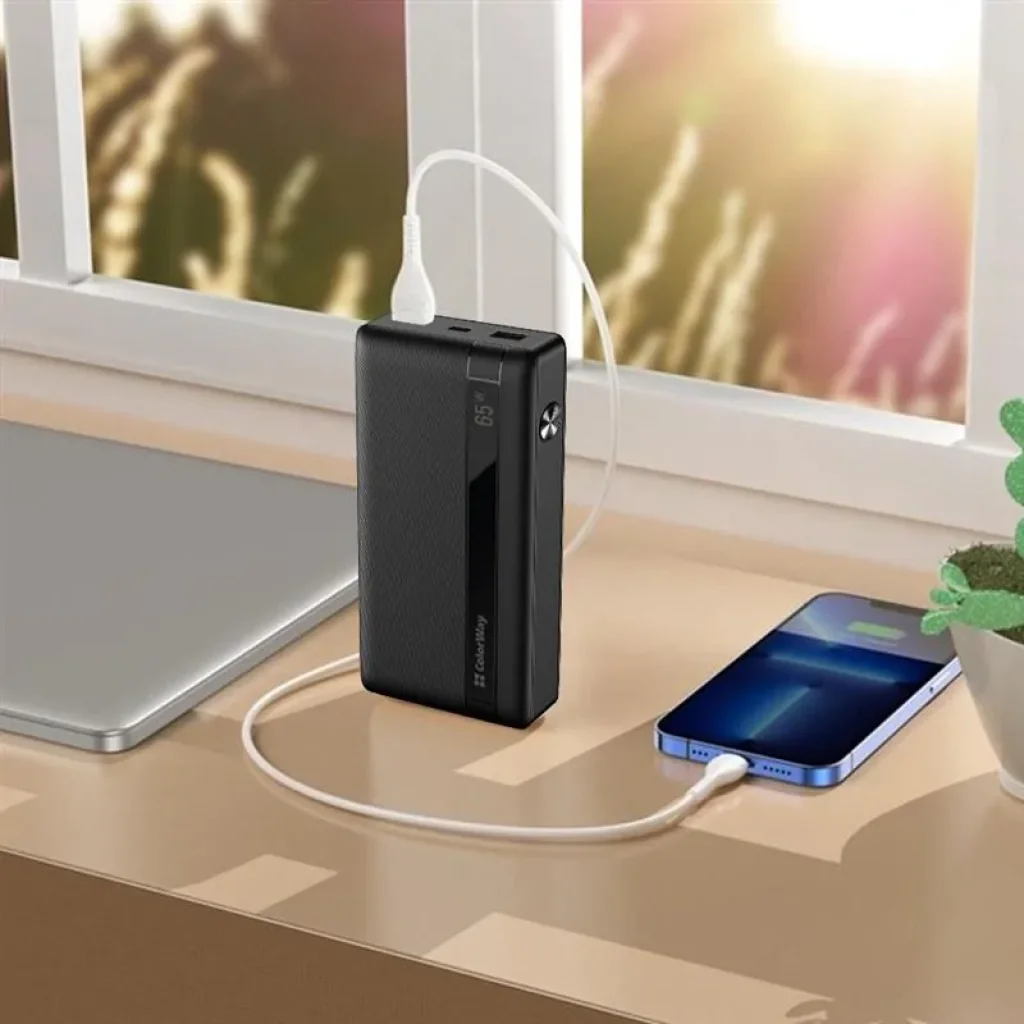 Зовнішній акумулятор ColorWay Powerful 20000mAh Black (CW-PB200LPA3BK-PDD) UA