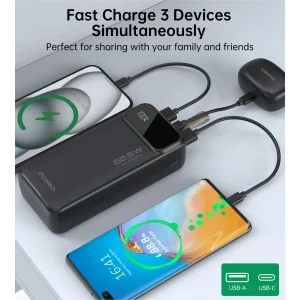 Зовнішній акумулятор Choetech B730 30000mAh Black (B730-BK) UA