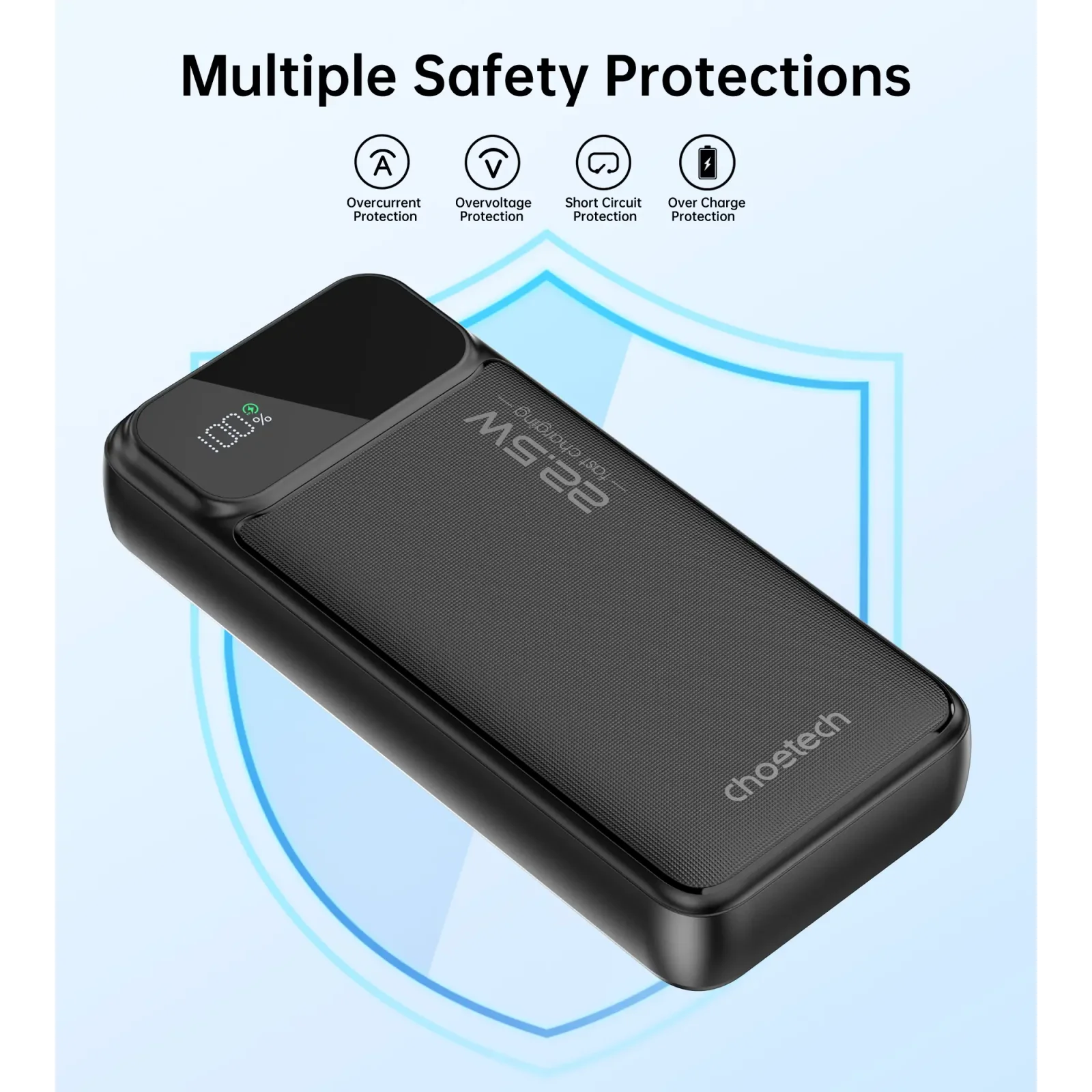 Зовнішній акумулятор Choetech B729 20000mAh Black (B729-BK) UA