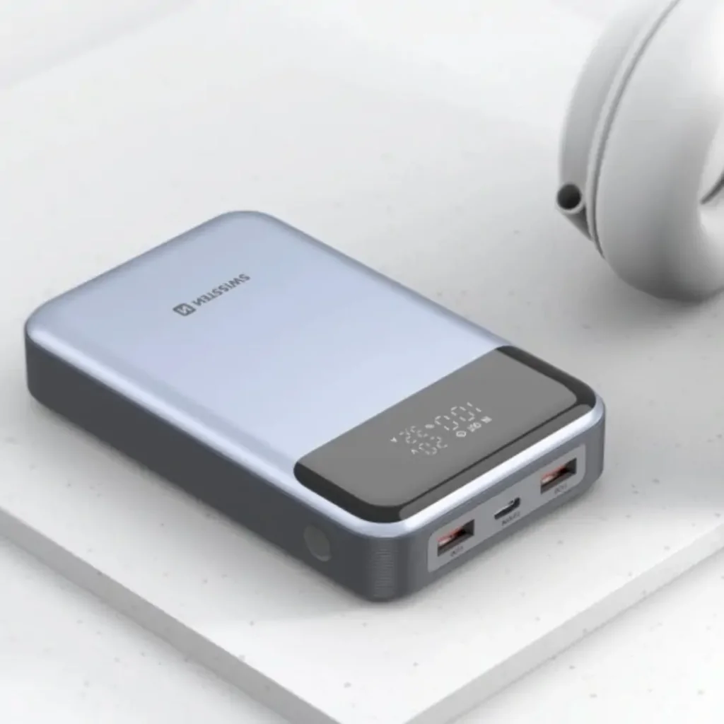 Зовнішній акумулятор Swissten 20000mAh 100W Black/Silver (8595217483781) UA
