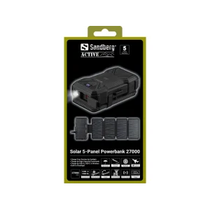 Внешний аккумулятор Sandberg Solar 5-Panel Powerbank 27000mAh (421-06) UA