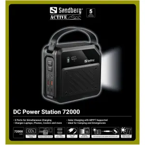 Зовнішній акумулятор Sandberg DC Power Station 72000mAh Black (421-22) UA