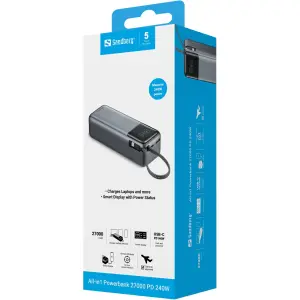Зовнішній акумулятор Sandberg All-in1 27000mAh PD 240W Grey (421-31) UA