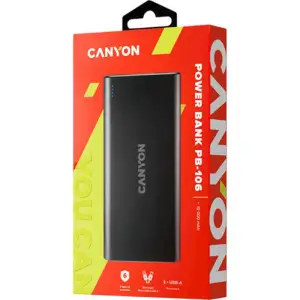 Зовнішній акумулятор Canyon 10000mAh Black (CNE-CPB1006B) UA