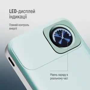 Внешний аккумулятор ColorWay 15W MagSafe & Watch Wireless 10000mAh Aquamarine (CW-PB100LPA2MT-WPDD) UA