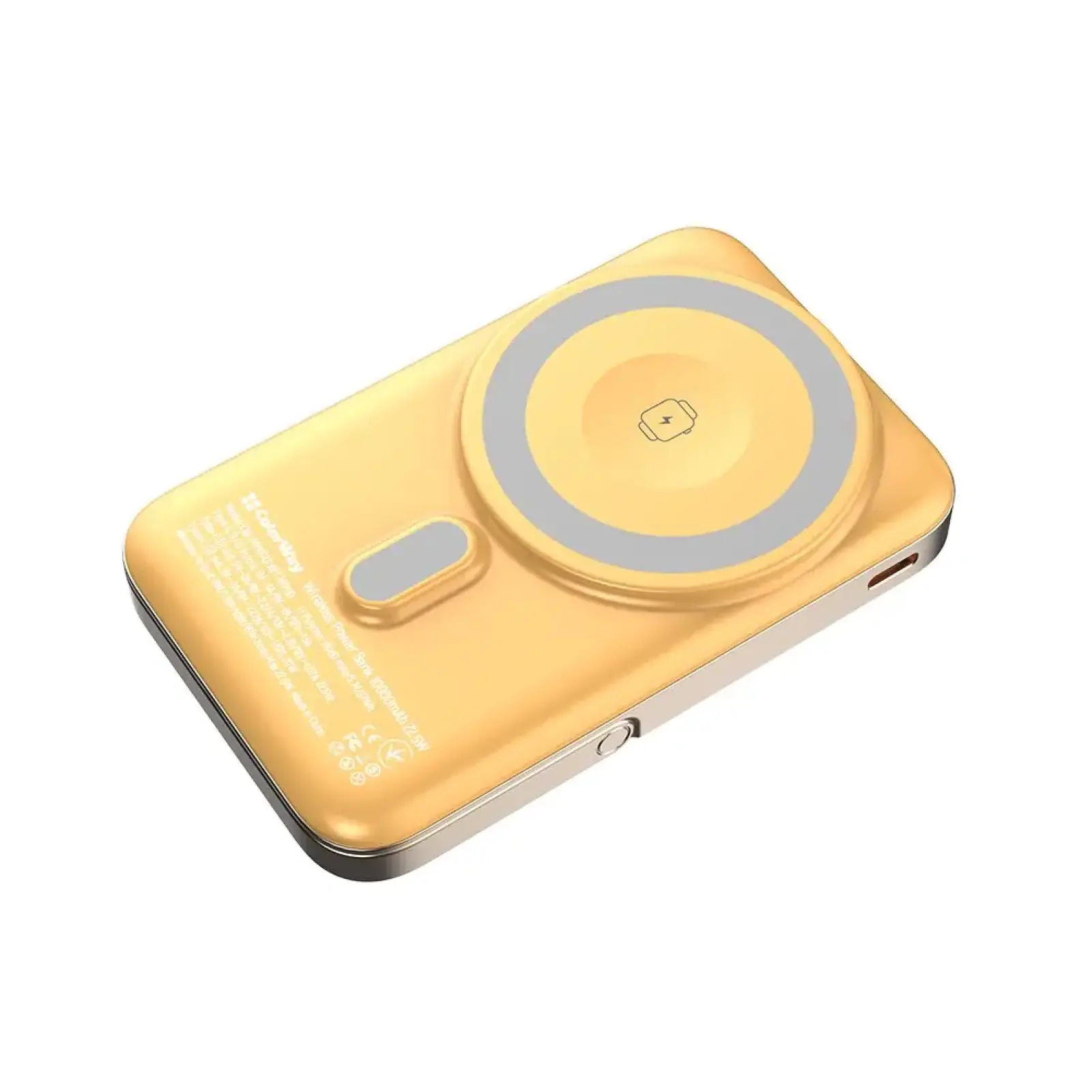 Внешний аккумулятор ColorWay 15W MagSafe & Watch Wireless 10000mAh Amber (CW-PB100LPA2Y-WPDD) UA