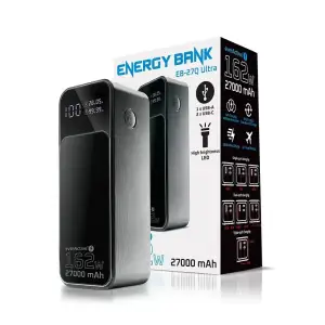 Зовнішній акумулятор everActive EB-27Q Ultra 27000mAh Black UA