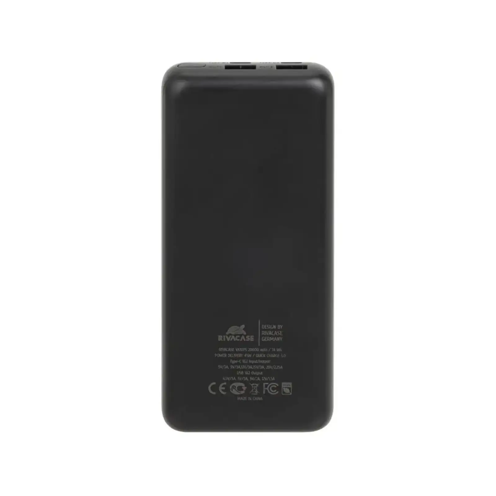 Зовнішній акумулятор Rivacase Rivapower 20000mAh Black (VA1075) UA