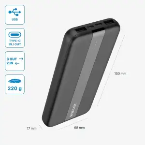Зовнішній акумулятор Rivacase Rivapower 10000mAh Black (VA2041) UA