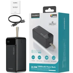 Зовнішній акумулятор Choetech 50000mAh Black (B732-ACBK) UA