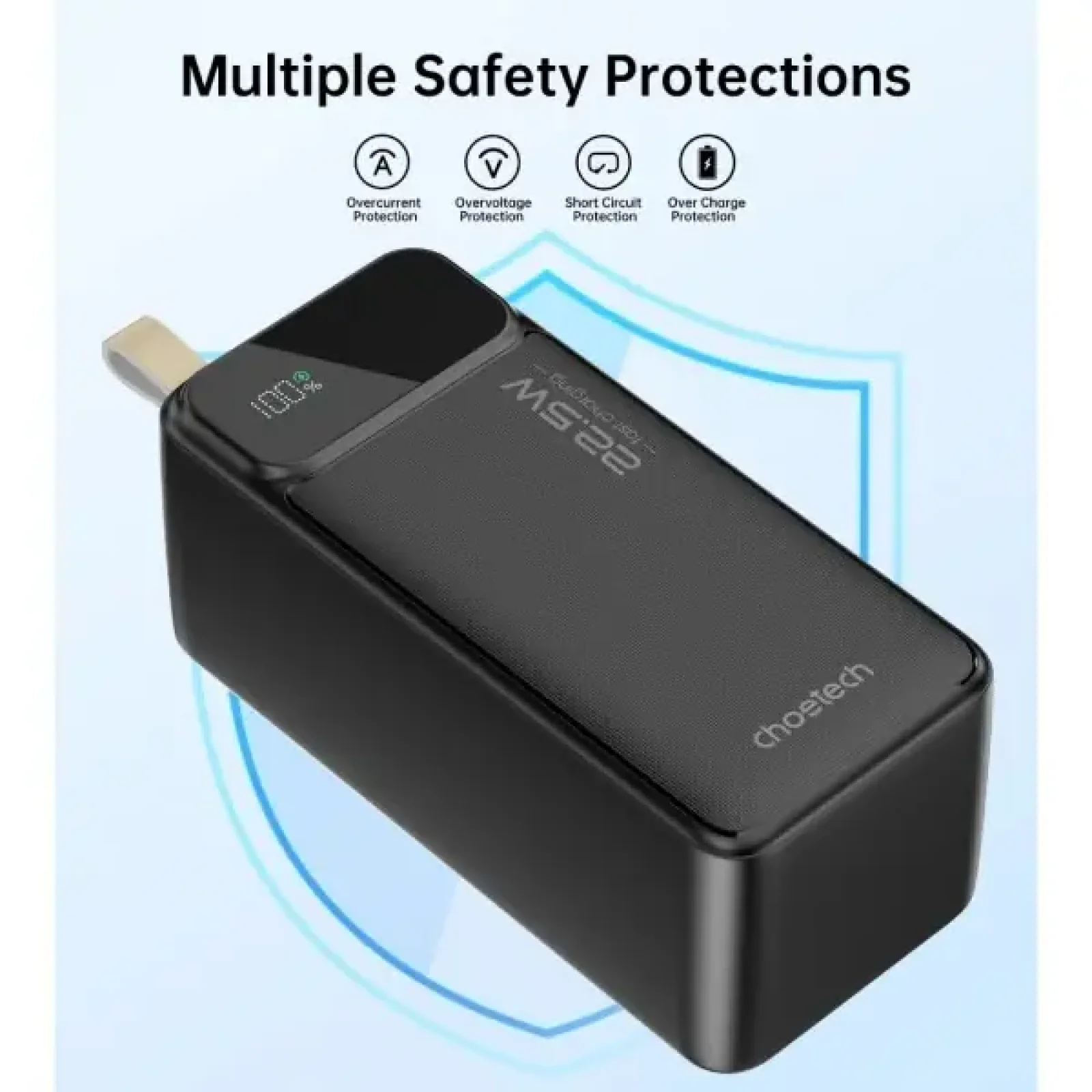 Зовнішній акумулятор Choetech 50000mAh Black (B732-ACBK) UA