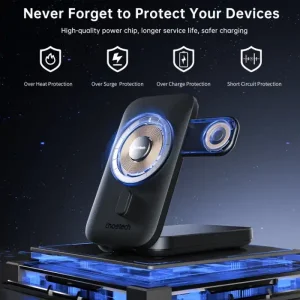 Зовнішній акумулятор Choetech Magnetic 10000mAh Qi-2 15W Black (B750-CCBK) UA
