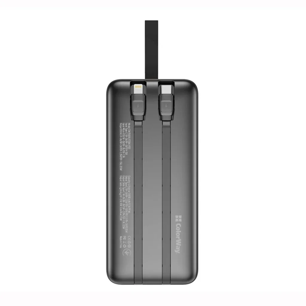 Зовнішній акумулятор ColorWay Digital Display 30000mAh Black (CW-PB300LPC5BK-PDD) UA