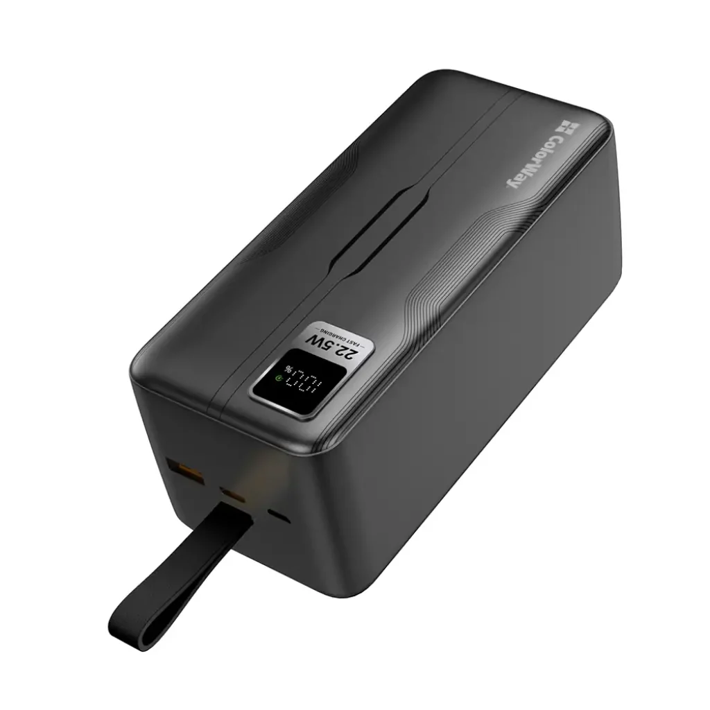 Зовнішній акумулятор ColorWay Digital Display 50000mAh Black (CW-PB500LPC5BK-PDD) UA