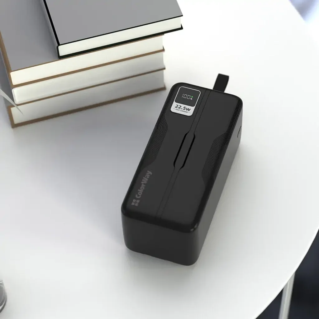 Зовнішній акумулятор ColorWay Digital Display 50000mAh Black (CW-PB500LPC5BK-PDD) UA