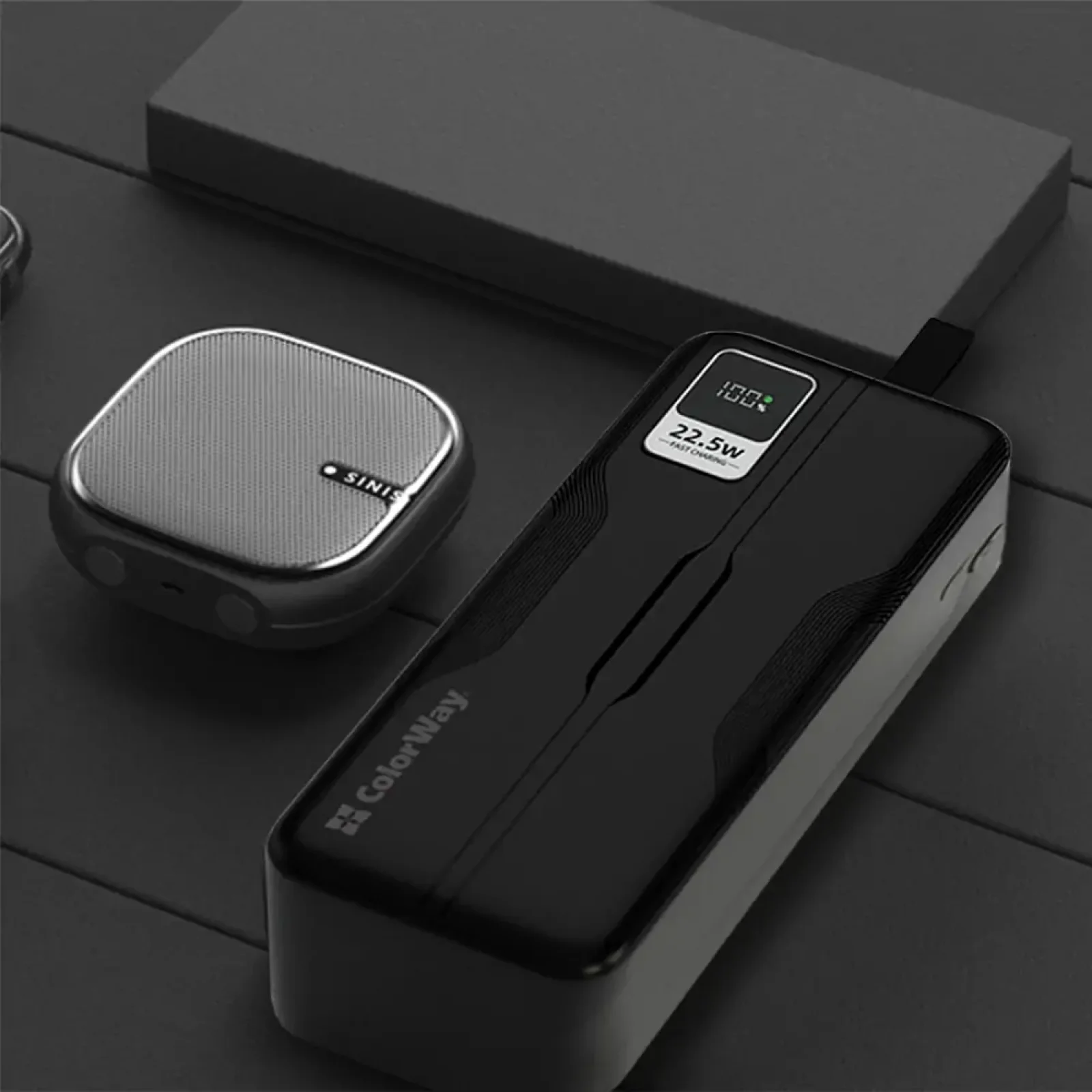 Зовнішній акумулятор ColorWay Digital Display 50000mAh Black (CW-PB500LPC5BK-PDD) UA