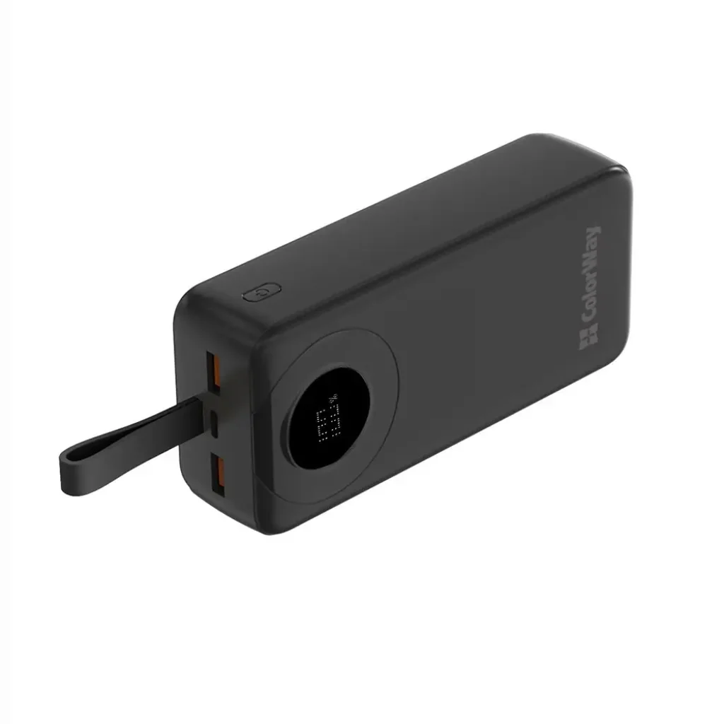 Зовнішній акумулятор ColorWay EnergyPlus 30000mAh Black (CW-PB300LPB4BK-PDD) UA