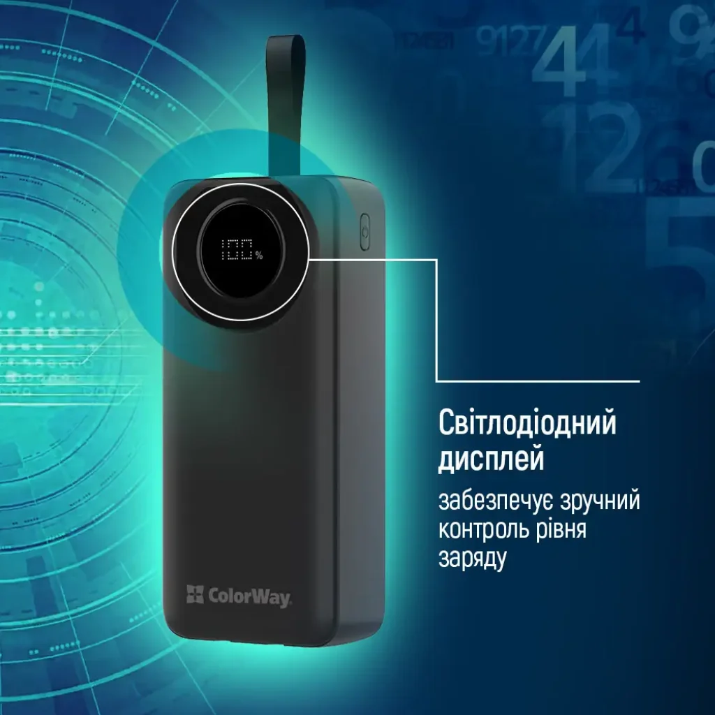 Зовнішній акумулятор ColorWay EnergyPlus 30000mAh Black (CW-PB300LPB4BK-PDD) UA