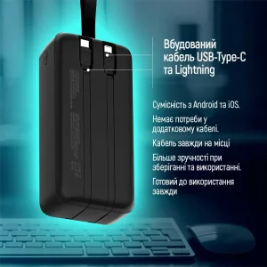 Зовнішній акумулятор ColorWay EnergyPlus 30000mAh Black (CW-PB300LPB4BK-PDD) UA
