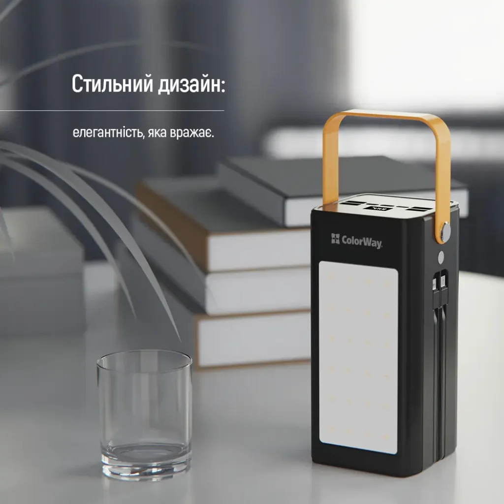 Зовнішній акумулятор ColorWay LCD/Lamp 80000mAh Black (CW-PB800LPA8BK-PDD) UA