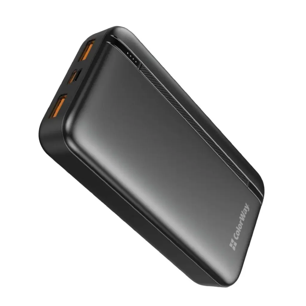 Зовнішній акумулятор ColorWay Portable Charger 20000mAh Black (CW-PB200LPB4BK-PD) UA