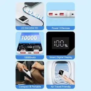 Зовнішній акумулятор Vention 10000mAh PD QC 3.0 White (FHKW0) UA