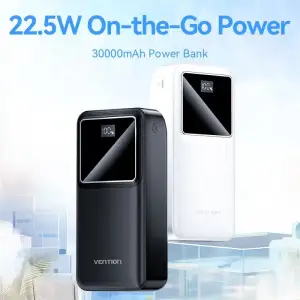 Зовнішній акумулятор Vention 30000mAh PD QC 3.0 Black (FHMB0) UA