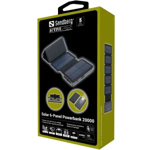 Универсальная солнечная мобильная батарея Sandberg 6-Panel 7.5W 20000mAh (420-73) UA