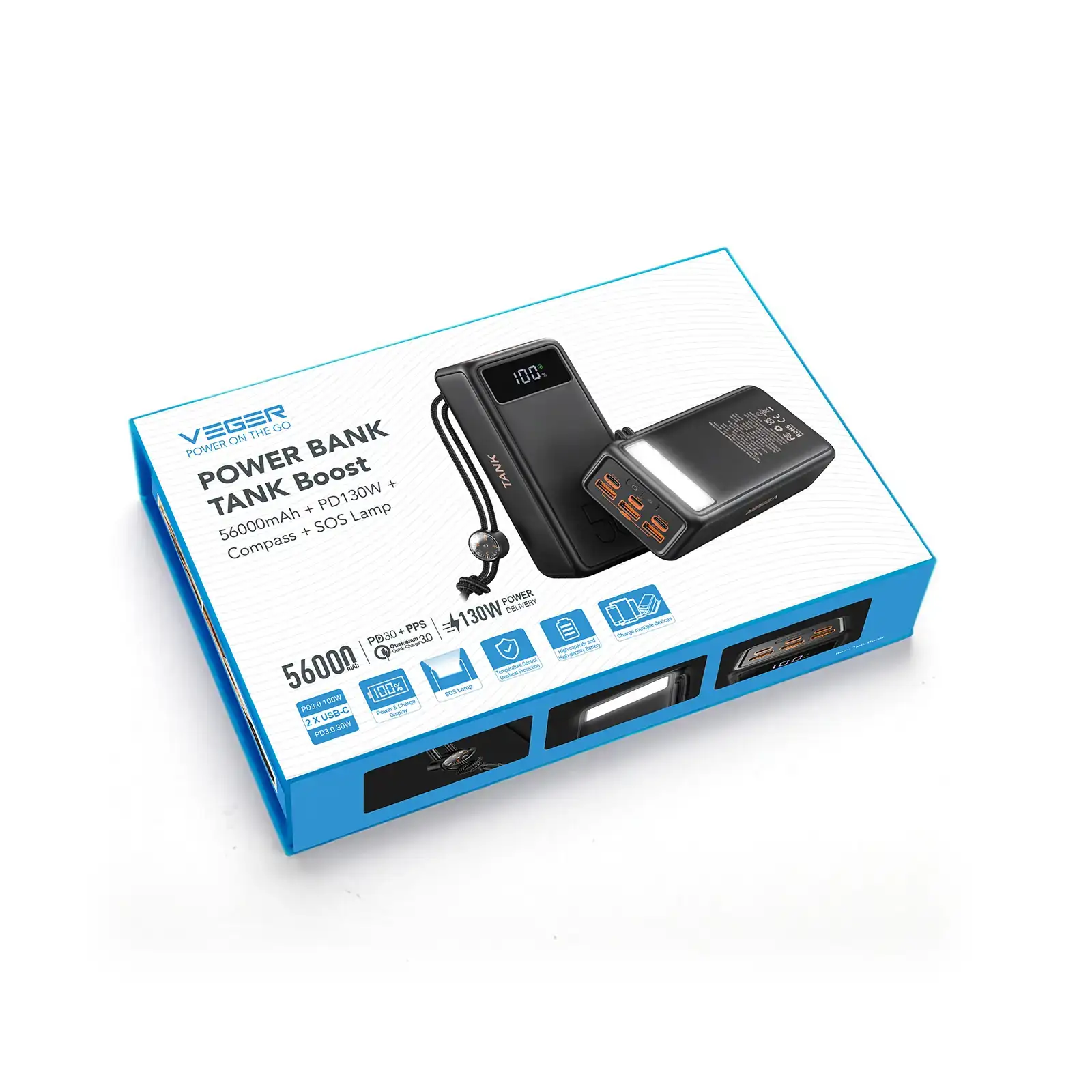 Зовнішній акумулятор Veger W5001C 56000mAh (W5001C.black) UA