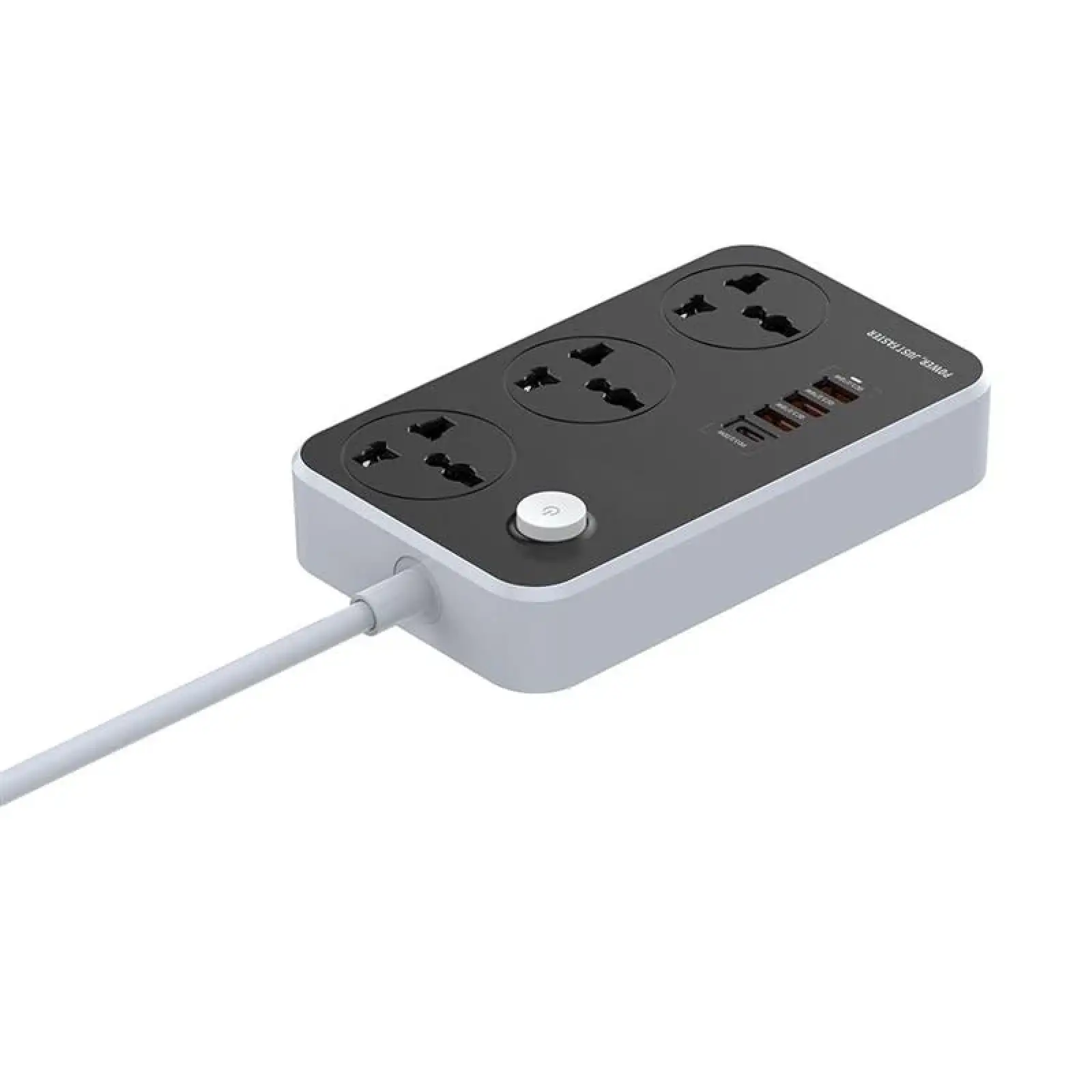 Фільтр живлення ColorWay CW-CHU34PDB 3 розетки, 4 USB (Type-C PD20W + 3USB QC3.0), 2 м, чорний