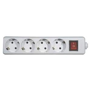 Колодка удлинителя Emos (P1420) с выключателем, 4 розетки White UA