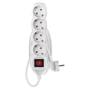 Фильтр питания Emos (P1421R) с выключателем, 4 розетки, 1.5м, White UA