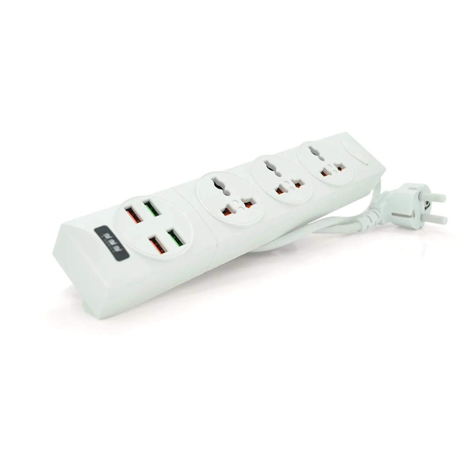 Мережевий фільтр Voltronic (BKL-01/18763) 3 розетки, 4 USB, 2 м, White UA