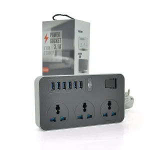 Мережевий фільтр Voltronic ТВ-Т09/08969 3 розетки, 6 USB, 2 м, Grey UA