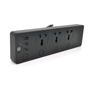 Мережевий фільтр Voltronic ТВ-Т11/19740 3 розетки, 3 USB, 2 м, Black UA